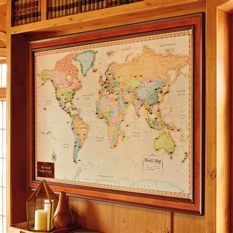 Certification options for MAP Framed Map Of The World